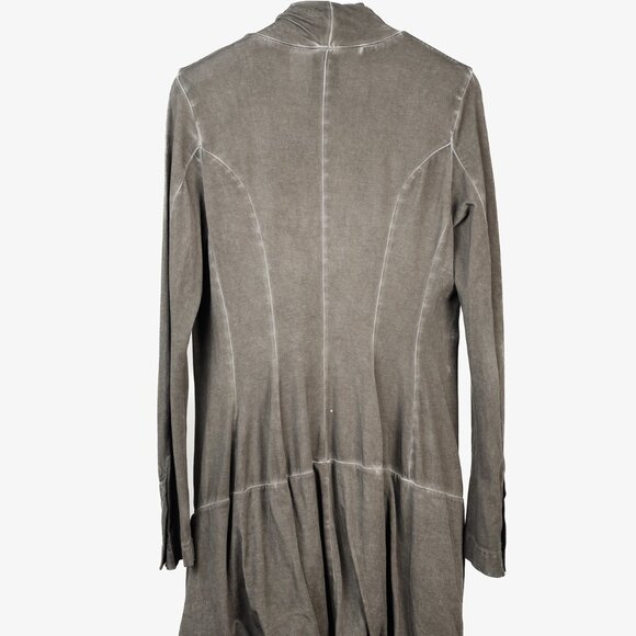 Rundholz Distressed Brown Grey Ombre Rounded Hem Cardigan, Size S - Picture 2 of 13